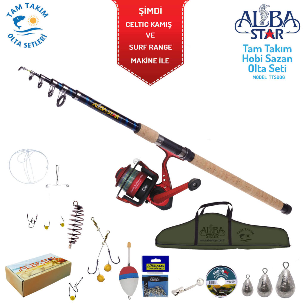 AlbaStar Tam Takım Hobi Sazan Olta Seti