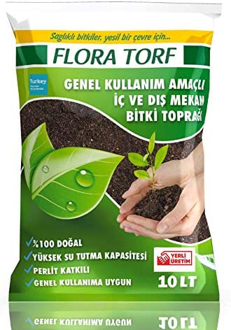 Flora Torf Saksı Çiçek Toprağı Perlit Katkılı 10 Litre Toprak