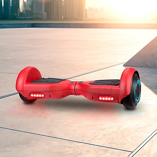 GoMaster Mat Kırmızı 6.5 Inch Akıllı Dengeli Elektrikli Kaykay Hoverboard