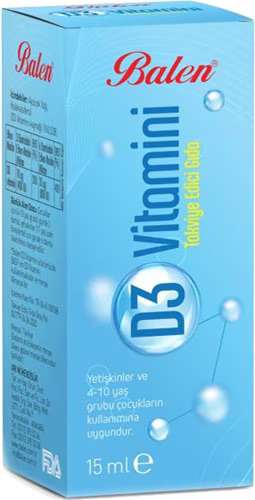 Balen D3 Vitamini 15 Ml Sıvı D Vitamini
