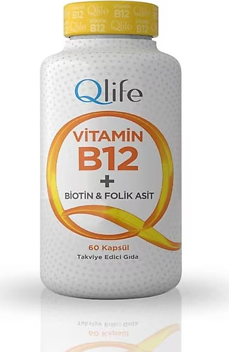 Qlife Vitamin B12 Biotin & Folik Asit