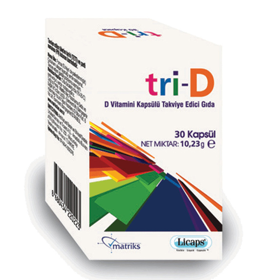 Tri-D D Vitamini Kapsülü Takviye Edici Gıda