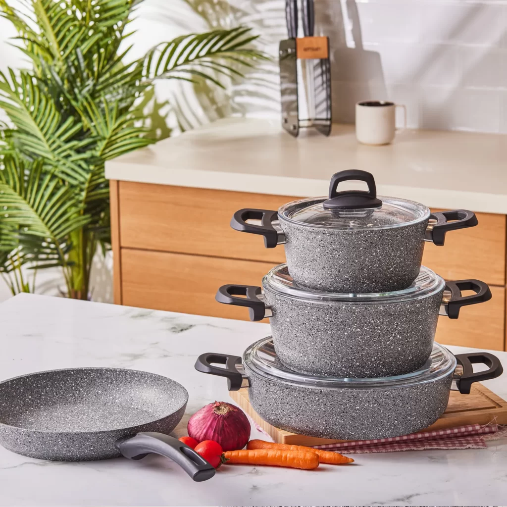 Emsan Premium Granit-S Pro 7 Parça Tencere Seti
