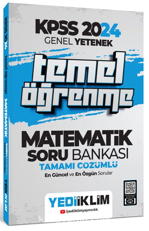 Yediiklim Yayınları 2024 Kpss Genel Yetenek Matematik Temel Öğrenme Tamamı Çözümlü Soru Bankası