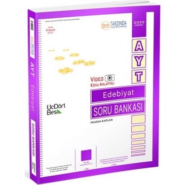 Üç Dört Beş Yayınları Ayt Edebiyat Soru Bankası