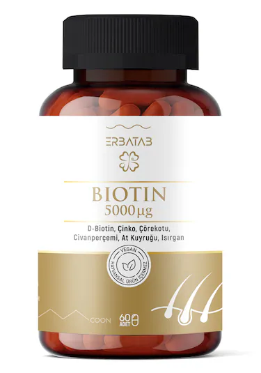 Erbatab Biotin Takviye Edici Gıda 60 Kapsül