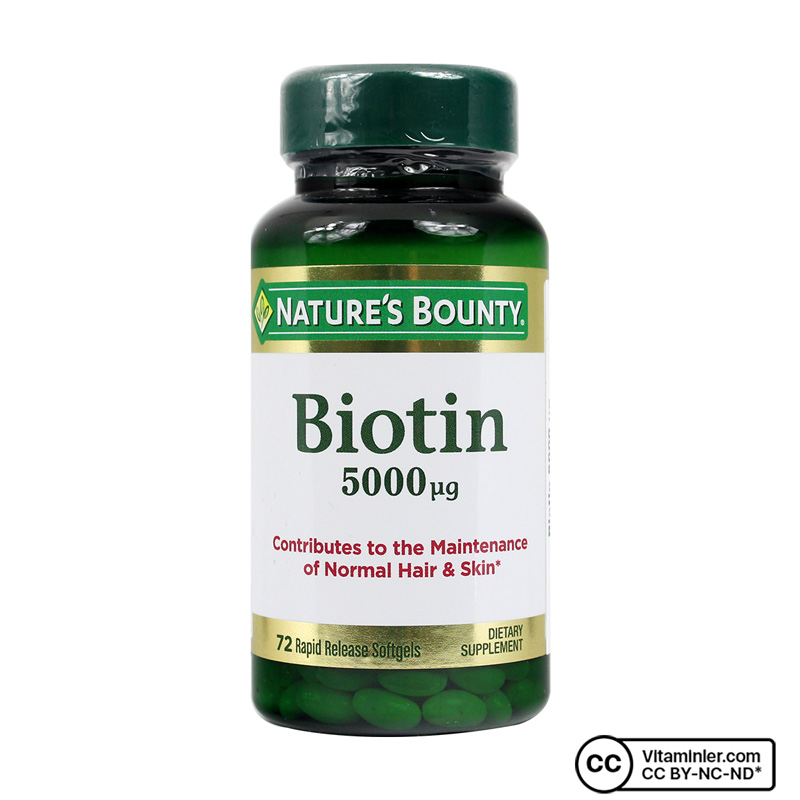 Nature’s Bounty Biotin 5000 Mcg 72 Kapsül