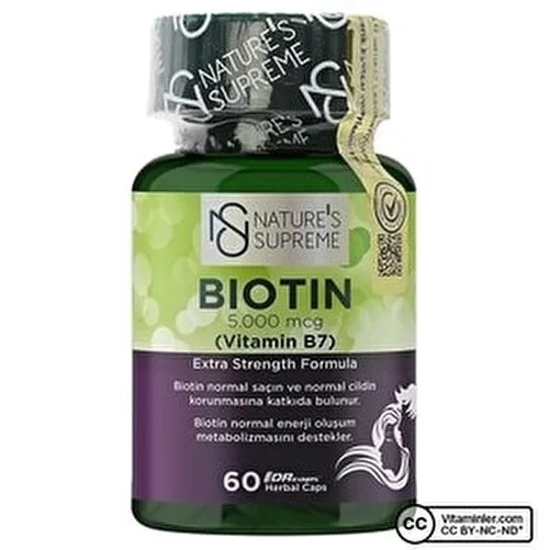 Nature’s Supreme Biotin 5000 Mcg 60 Kapsül
