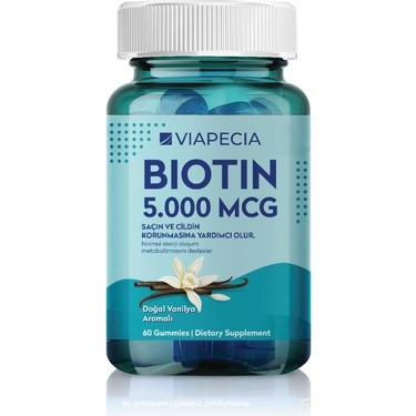 Viapecia Biotin 5000 Mcg 60 Gummies